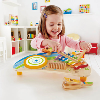 Hape Mighty Mini Band Wooden Instrument Drums & Percussion Toy (Open Box)