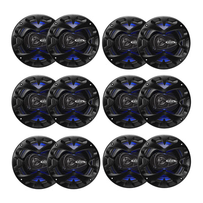 Boss BE654 Rage 6.5 Inch 4 Way 300W Mobile Audio/Video Speakers, Pair (6 Pack)