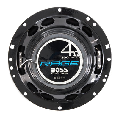 Boss Audio BE654 Rage 6.5" 300W 4-Way Full Range Mobile Audio Speakers, Pair