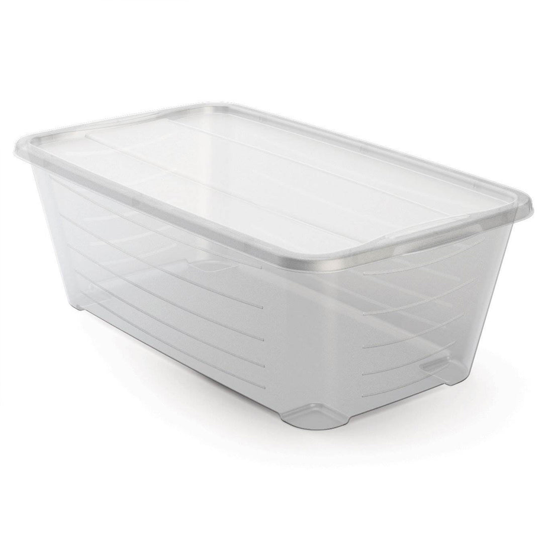 Life Story 6 Qt Rectangular Clear Plastic Protective Storage Shoe Box, 12 Pack