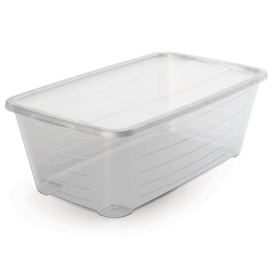 Life Story 6 Qt Rectangular Clear Plastic Protective Storage Shoe Box, 12 Pack - VMInnovations