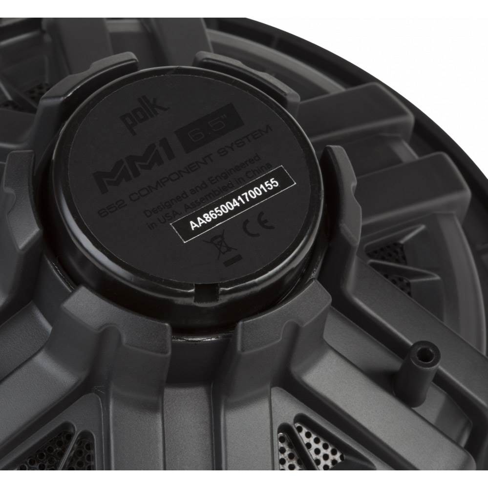 Polk Audio MM1 6.5 Inch 375W Component Marine Boat ATV Speakers System (2 Pack)