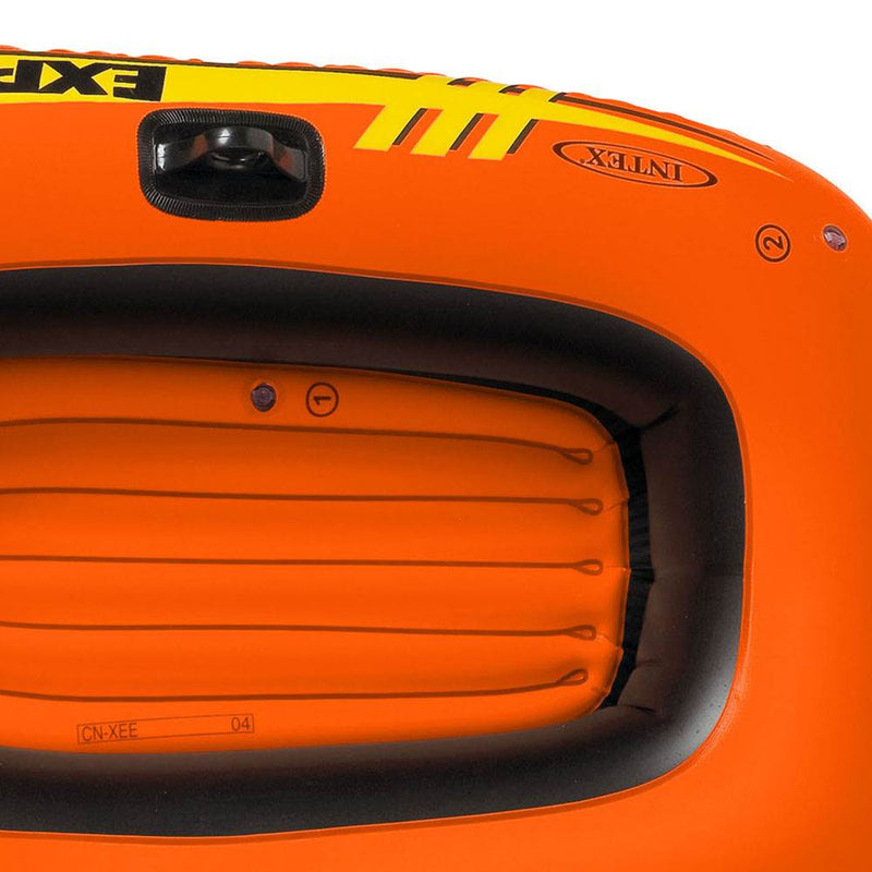 Intex Explorer 100 1 Person Youth Size Inflatable Raft Row Boat Orange (Used)