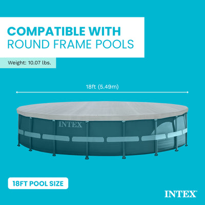 Intex Deluxe Pool Cover for 18-Foot Intex Ultra Frame Pool (Open Box) (3 Pack) - VMInnovations