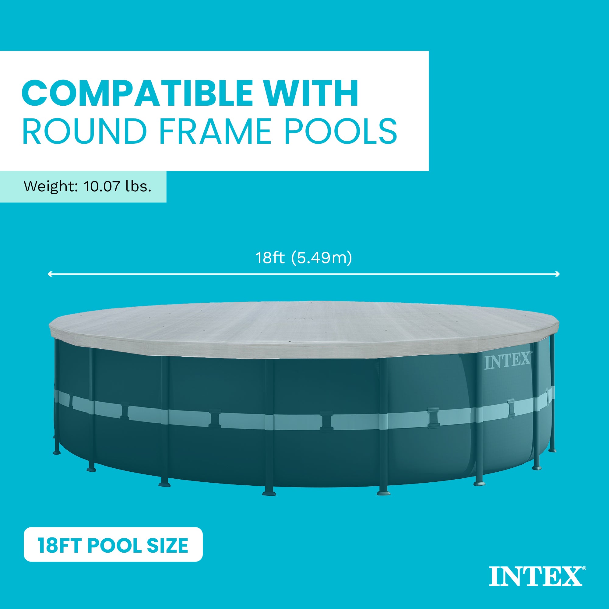 Intex Deluxe Pool Cover for 18-Foot Intex Ultra Frame Pool (Open Box) (2 Pack)