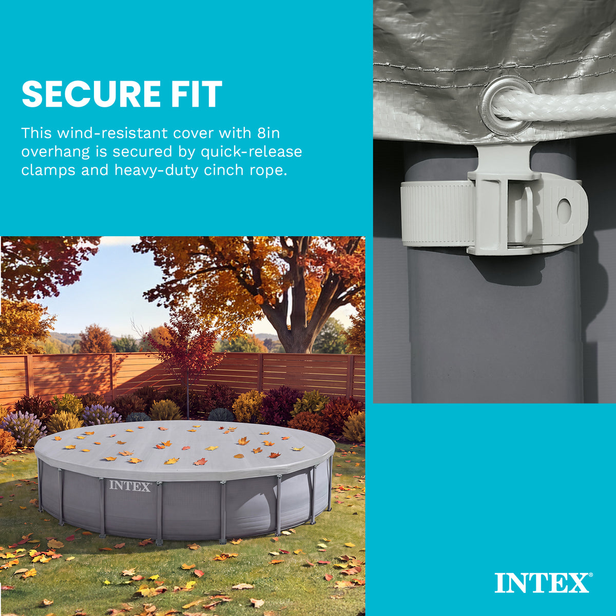 Intex Deluxe Pool Cover for 18-Foot Intex Ultra Frame Pool (Open Box) (2 Pack)