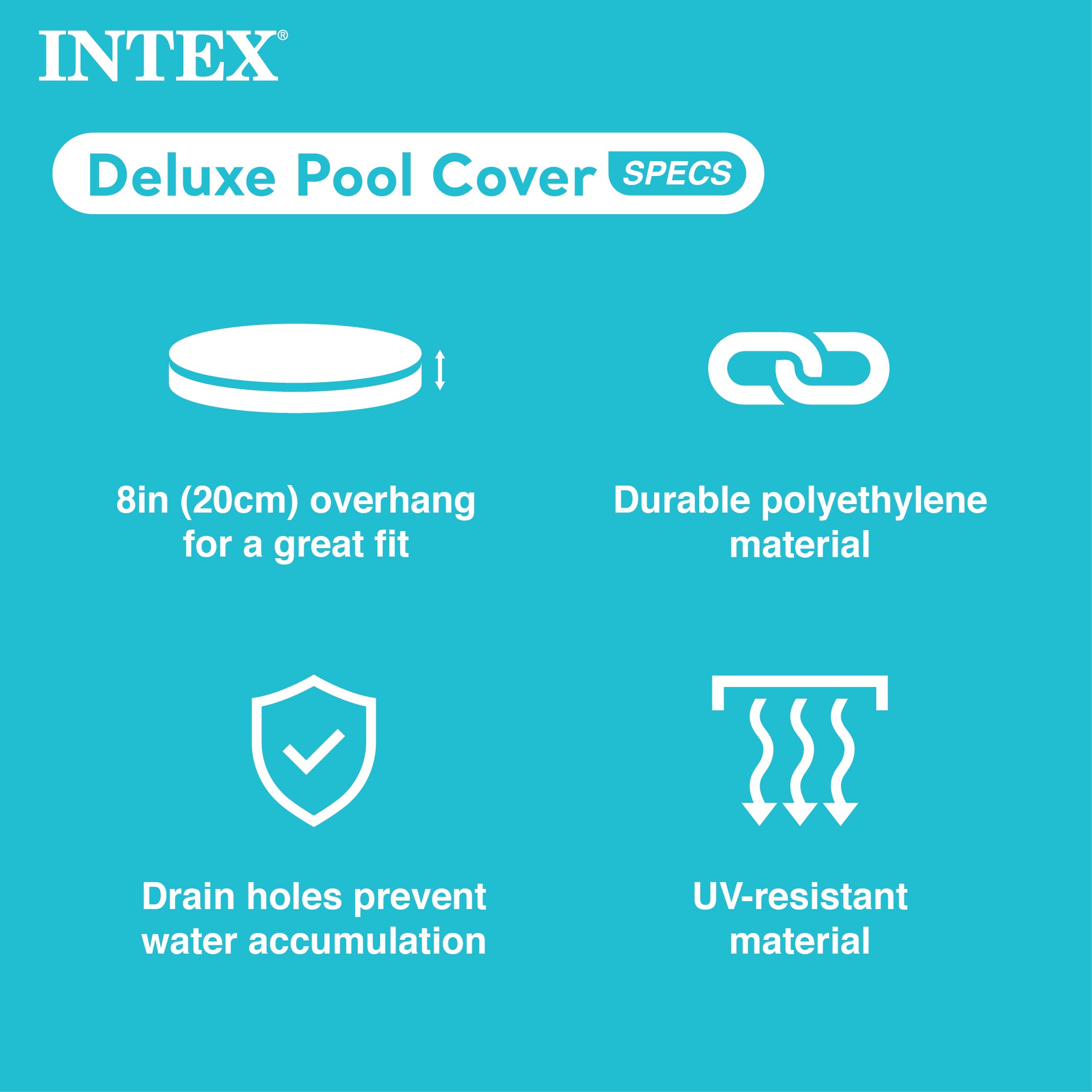 Intex Deluxe Pool Cover for 18-Foot Intex Ultra Frame Pool (Open Box) (6 Pack) - VMInnovations