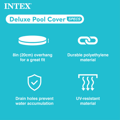 Intex Deluxe Pool Cover for 18-Foot Intex Ultra Frame Pool (Open Box) (6 Pack) - VMInnovations