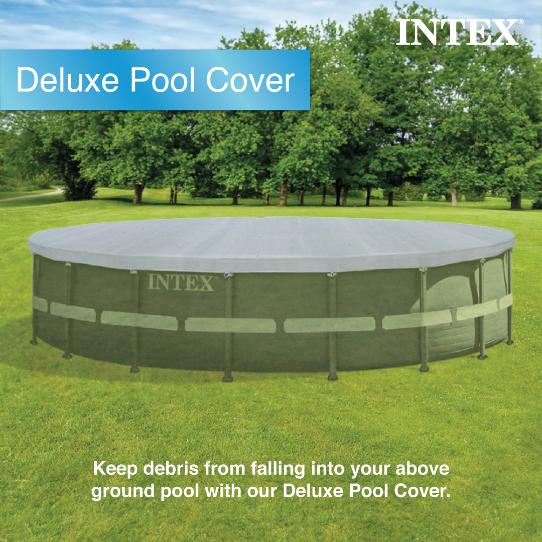 Intex UV Resistant Debris Cover for 18' Intex Ultra Frame Swimming Pools, Gray