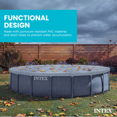 Intex Deluxe Pool Cover for 18-Foot Intex Ultra Frame Pool (Open Box) (2 Pack)