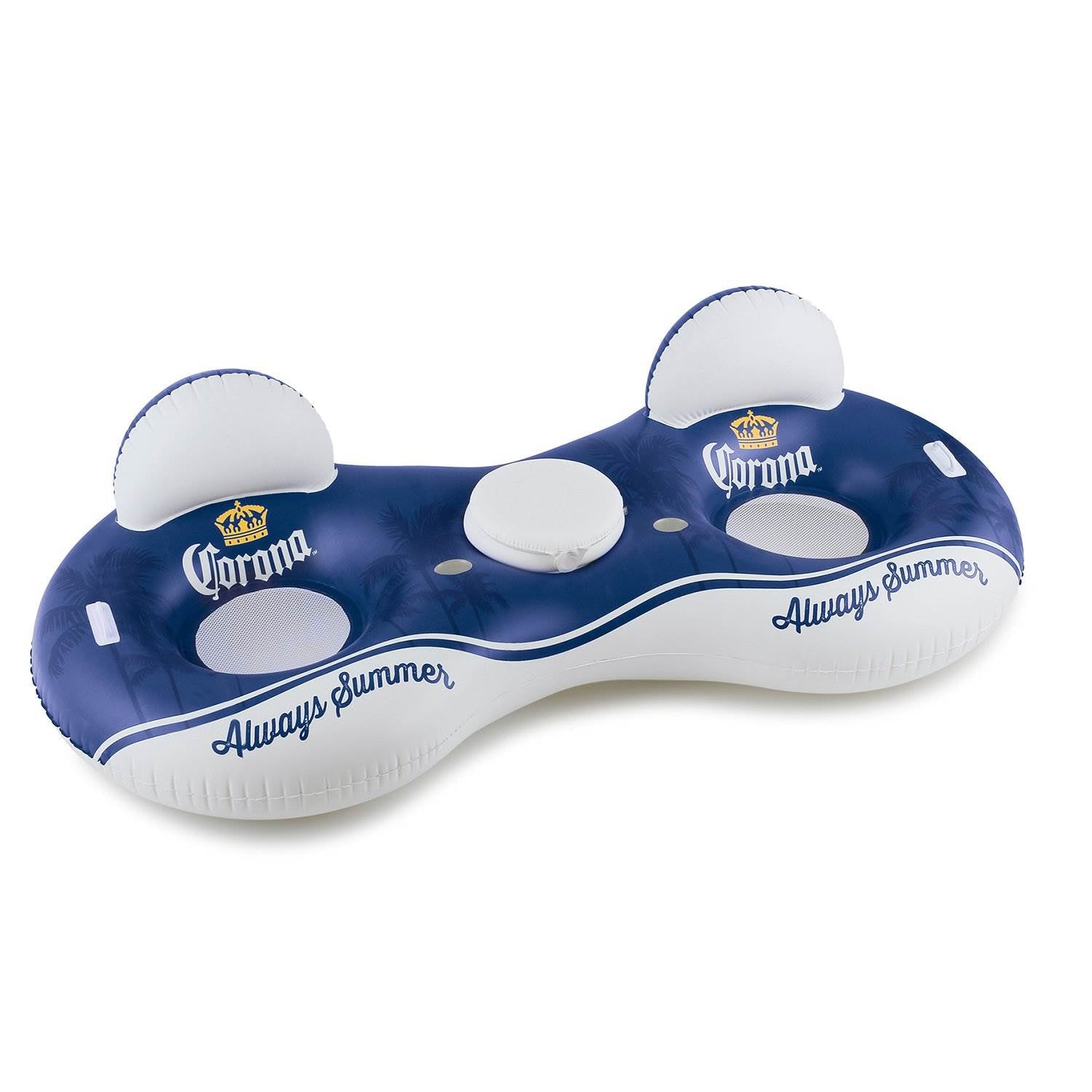 Summer Waves Corona Always Summer 2 Person Lounge with Lime Floating Cooler