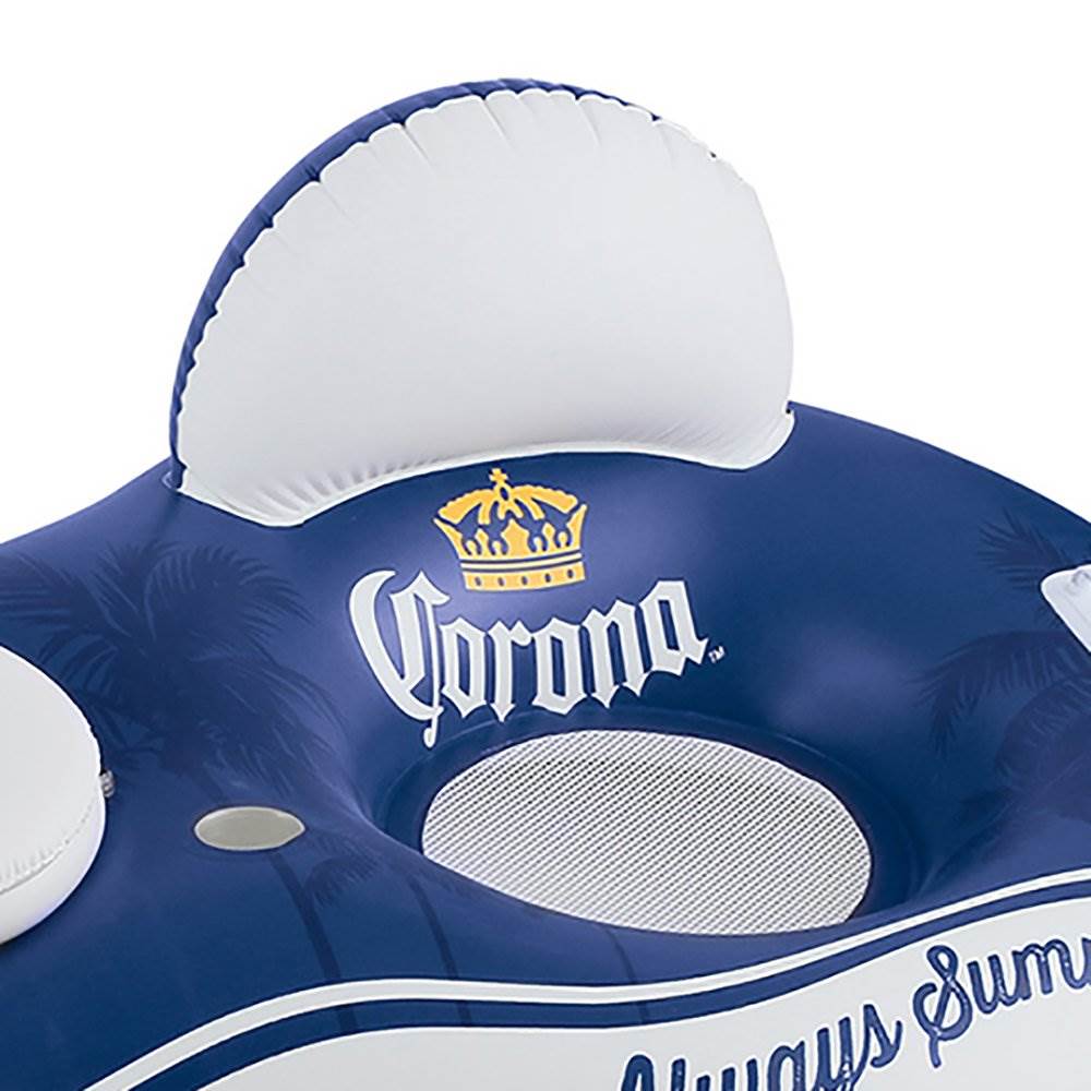 Summer Waves Corona Always Summer 2 Person Lounge with Lime Floating Cooler