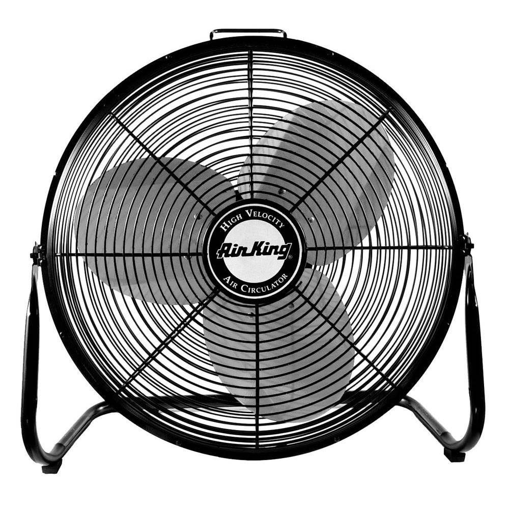 Air King 18" 1/6 HP 3 Speed Heavy Duty Portable Industrial Floor Fan (2 Pack)