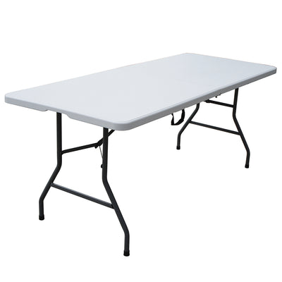 Plastic Development Group 6' Folding Banquet Table & Folding Chairs (4 Pack) - VMInnovations