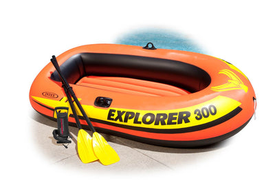 Intex Explorer 300 Compact Inflatable Three Person Raft Boat | 58332EP (Open Box)