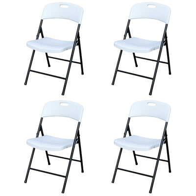 Peakform Plastic Folding Chair, Indoor Outdoor Seating, 4 Pack, White (Used) - VMInnovations