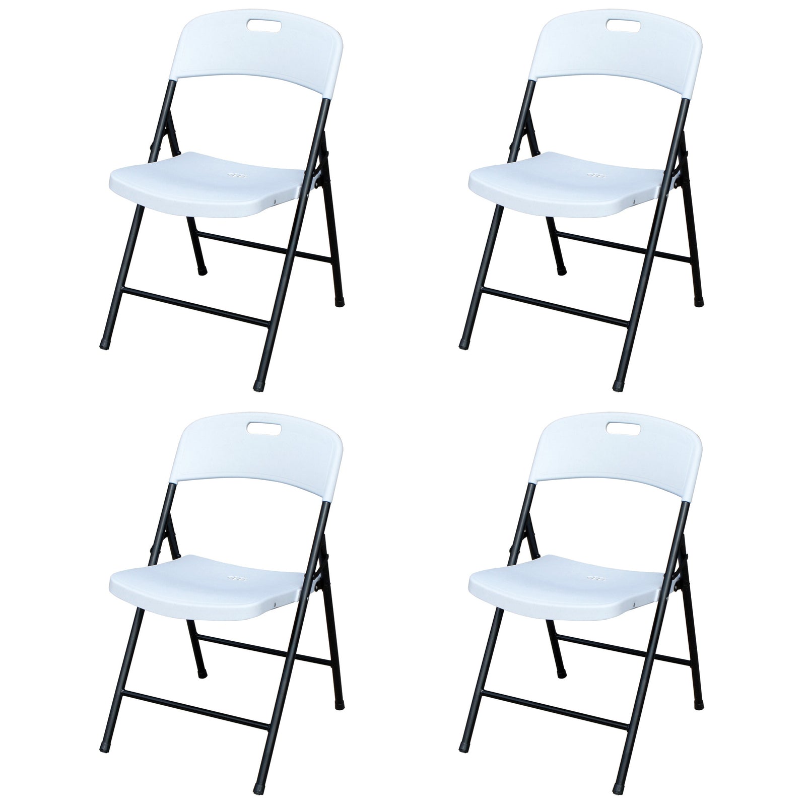 Peakform Plastic Folding Chair, Indoor Outdoor Seating, 4 Pack, White (Used) - VMInnovations