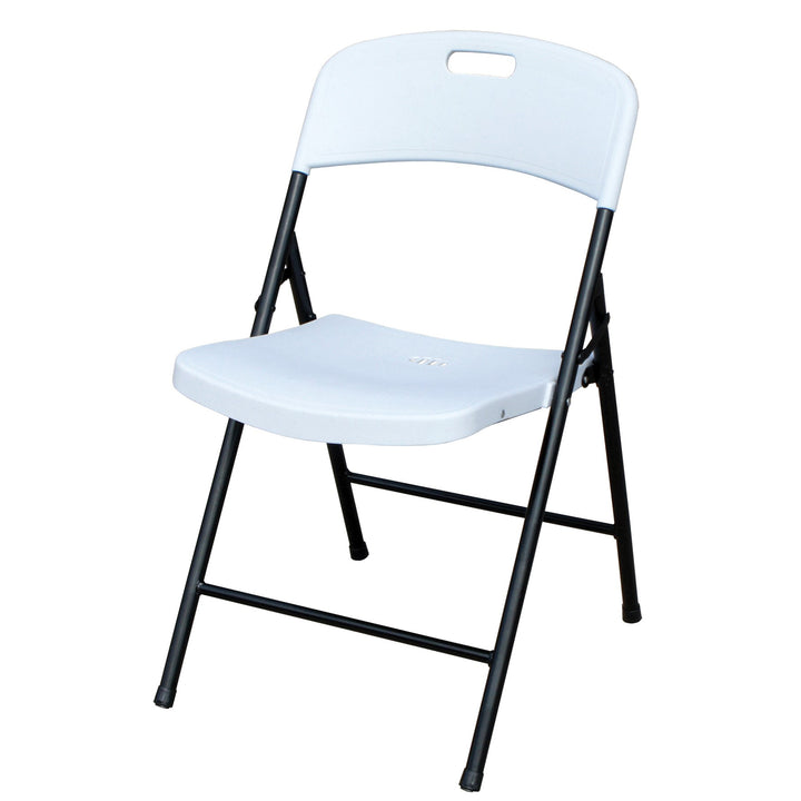Peakform Plastic Folding Chair, Indoor Outdoor Seating, 4 Pack, White (Used)