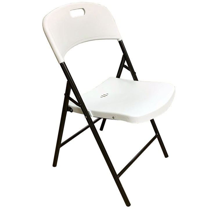 Plastic Development Group Plastic Folding Party Chair, White (4 Pack) (Open Box)