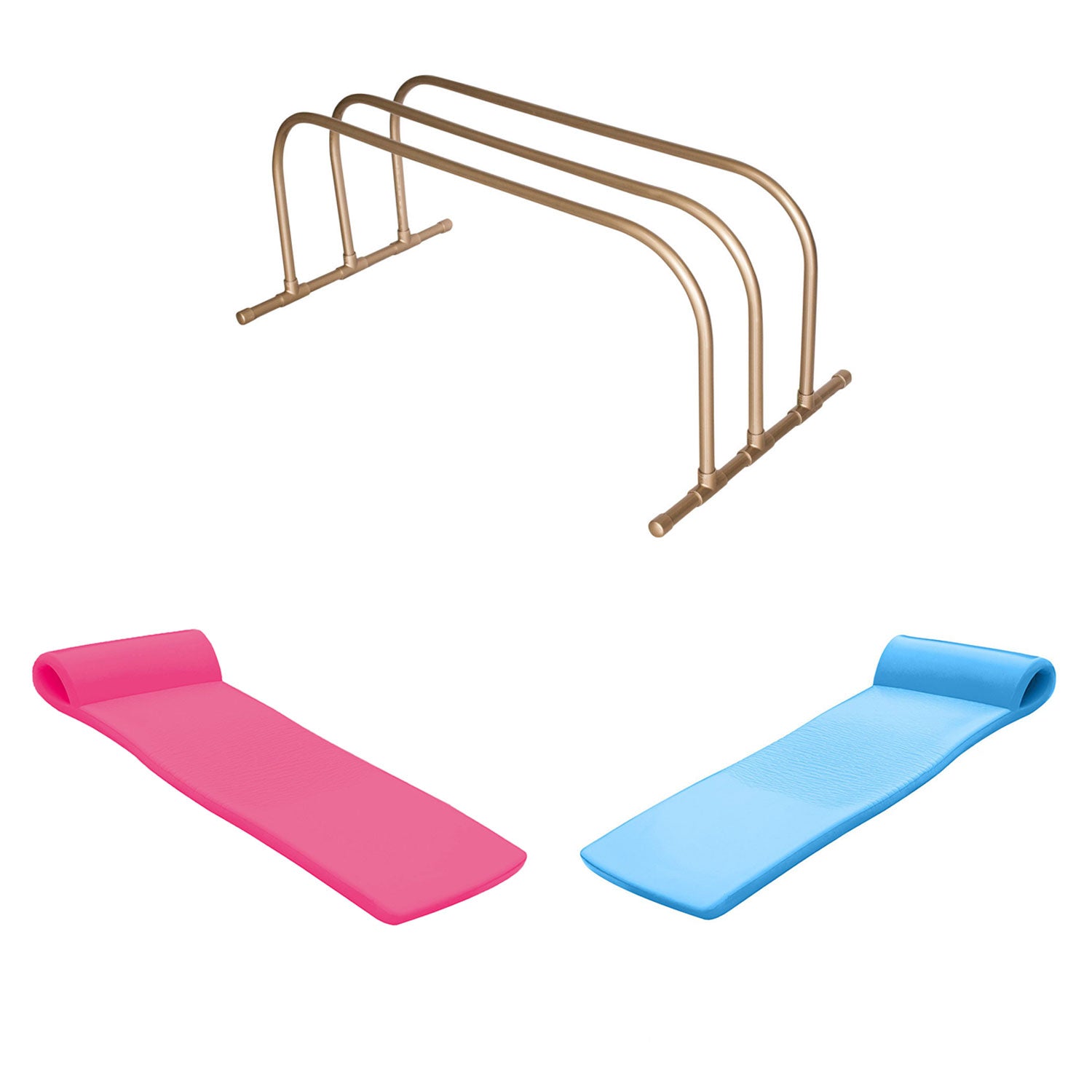 TRC Recreation PVC Drying Rack, Bronze w/ TRC Recreation Pool Loungers