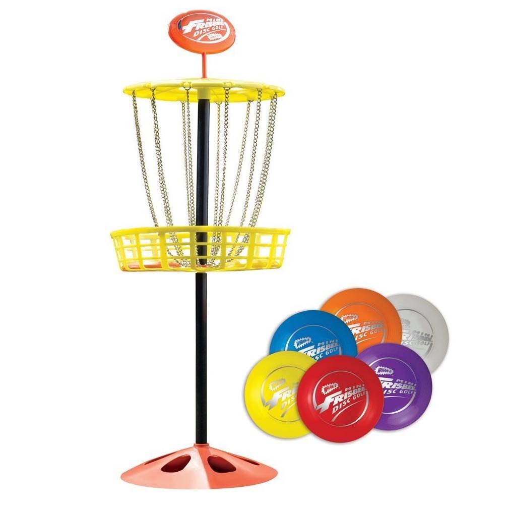 Wham O Youth Indoor/Outdoor Portable Mini Frisbee Golf Toy Set Target (Open Box) - VMInnovations