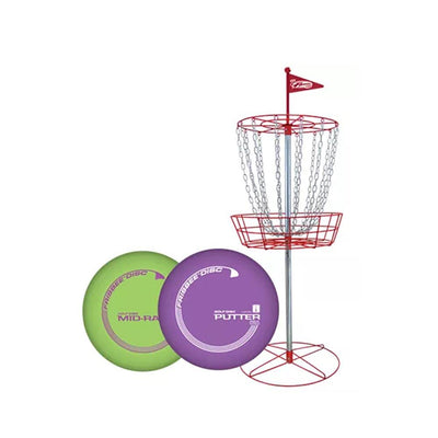 Wham-O PDGA Approved Frisbee Disc Golf Set with 6 Discs & Red Target (Open Box)