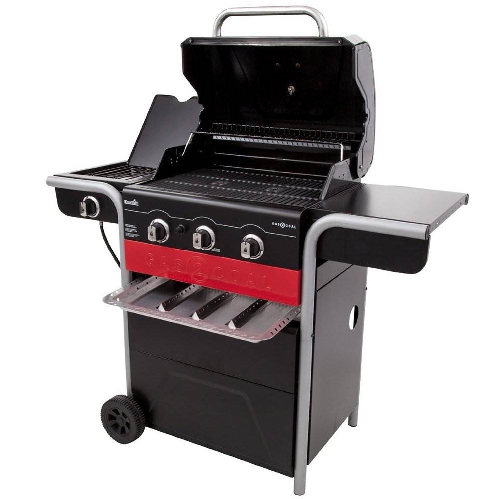 Char-Broil Gas2Coal 3 Burner Gas/Charcoal Combo Hybrid Barbecue Grill (Open Box)