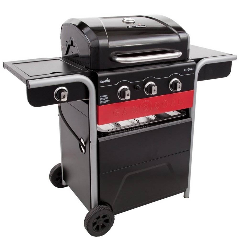 Char-Broil Gas2Coal 3 Burner Gas/Charcoal Combo Hybrid Barbecue Grill (Open Box)