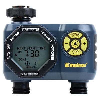 Melnor Digital 2 Zone Programmable Water Timer & Controller for Garden(Open Box)