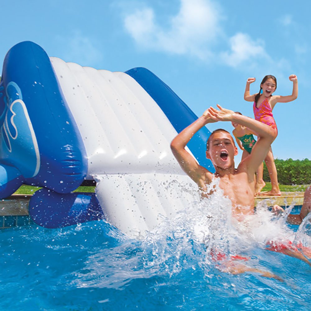 Intex Kool Splash Inflatable Pool Water Slide with Play Center, 1 Blue/1 Red
