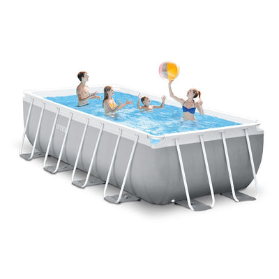 Intex 16 Ft. x 42 In. Prism Frame Rectangular Above Ground Pool Set (2 Pack)