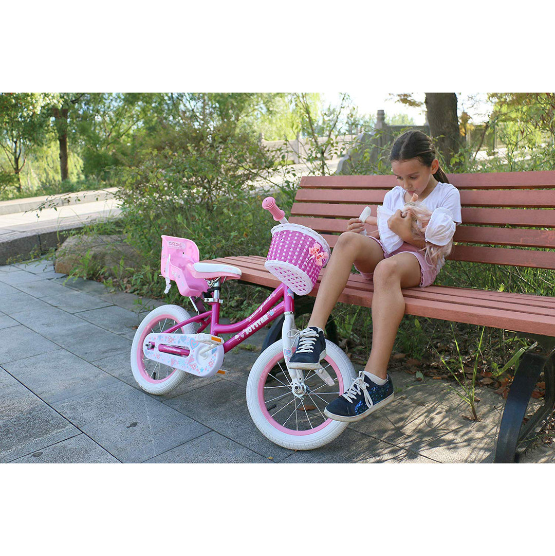 JOYSTAR Angel 16" Ride On Girls Bicycle Kids Bike w/ Training Wheels, (Open Box) - VMInnovations