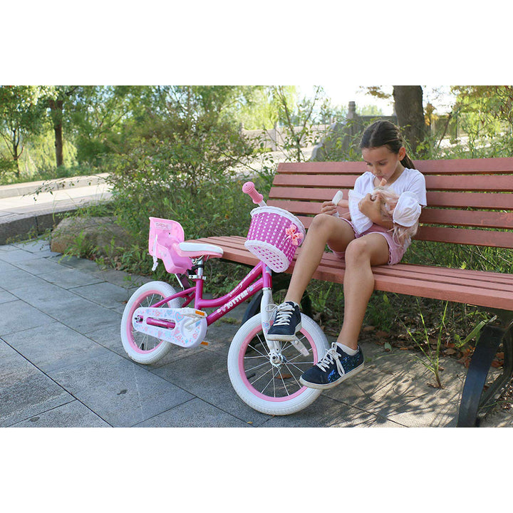 JOYSTAR Angel 16" Ride On Girls Bicycle Kids Bike w/ Training Wheels, (Open Box) - VMInnovations