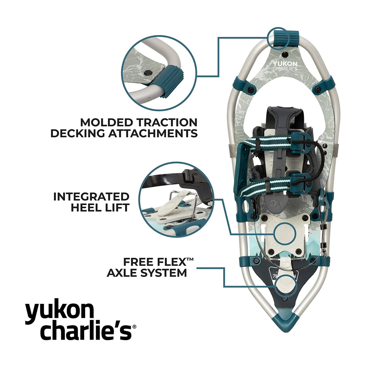 Yukon Charlie's 8 x 25 Inch Women Snowshoe Kit with Poles and Bag (Open Box)