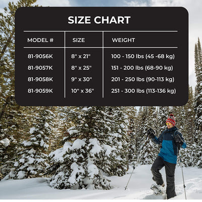 Yukon Charlie's 8 x 25 Inch Women Snowshoe Kit with Poles and Bag (Open Box)