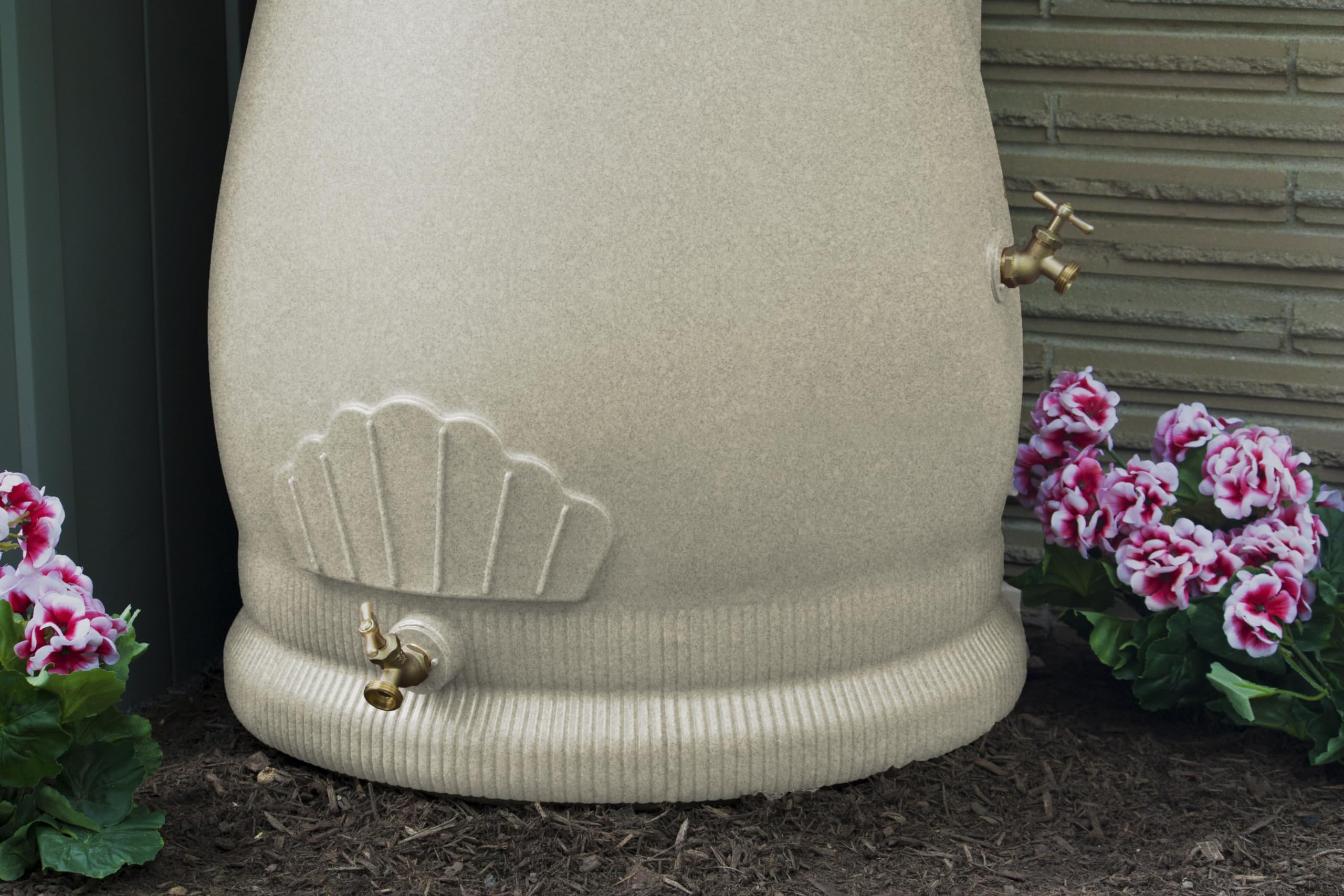 Good Ideas  50 Gallon Rain Water Saver Wizard Barrel Urn, Sandstone (Open Box) - VMInnovations