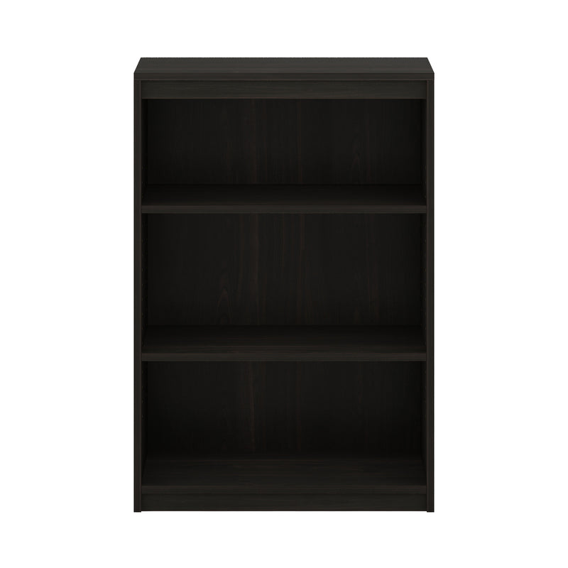 Furinno Gruen Adjustable 3 Shelf Home Storage Wood Bookshelf Bookcase, Espresso