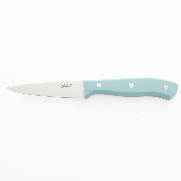 Oster Evansville 14 Piece Stainless Steel Knife Cutlery Set Turquoise (Open Box)