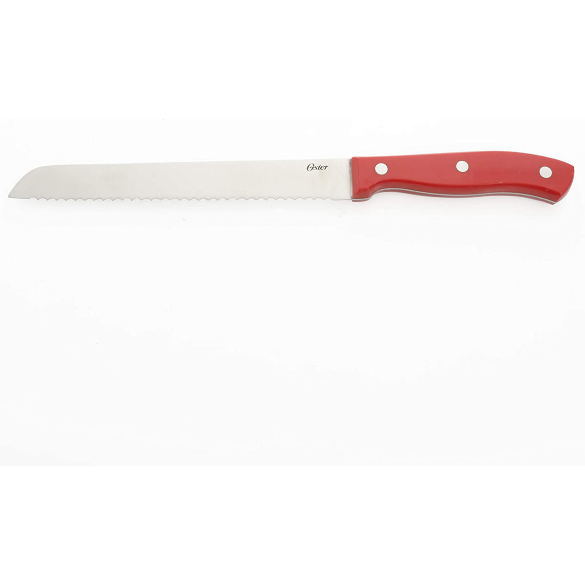 Oster Evansville 14 Piece Stainless Steel Knife Cutlery Set, Red/Wood (Open Box)