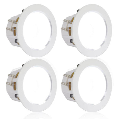 Pyle Pro 4 Inch Bluetooth Ceiling Wall Speaker Kit System w/ LED Lights (4 Pack) - VMInnovations