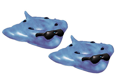 2) GAME Stingray Pool Float Inflatable Ride On with Handles & Cup Holders