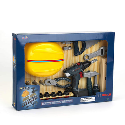 Theo Klein Bosch DIY Kid Toy Construction Toolset Bundle with Safety Accessories - VMInnovations
