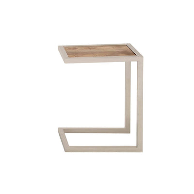 Deco 79 Stainless Steel Wood Nesting Accent Tables (15", 18", 21") (Open Box)