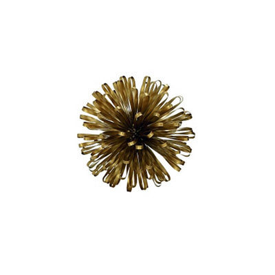 Deco Iron Metal Gold Finish Loop Band Sculpture Accent Orb Spheres (For Parts)