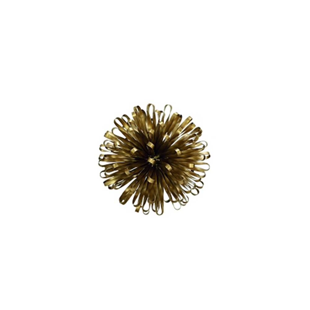 Deco Iron Metal Gold Finish Loop Band Sculpture Accent Orb Spheres (For Parts)