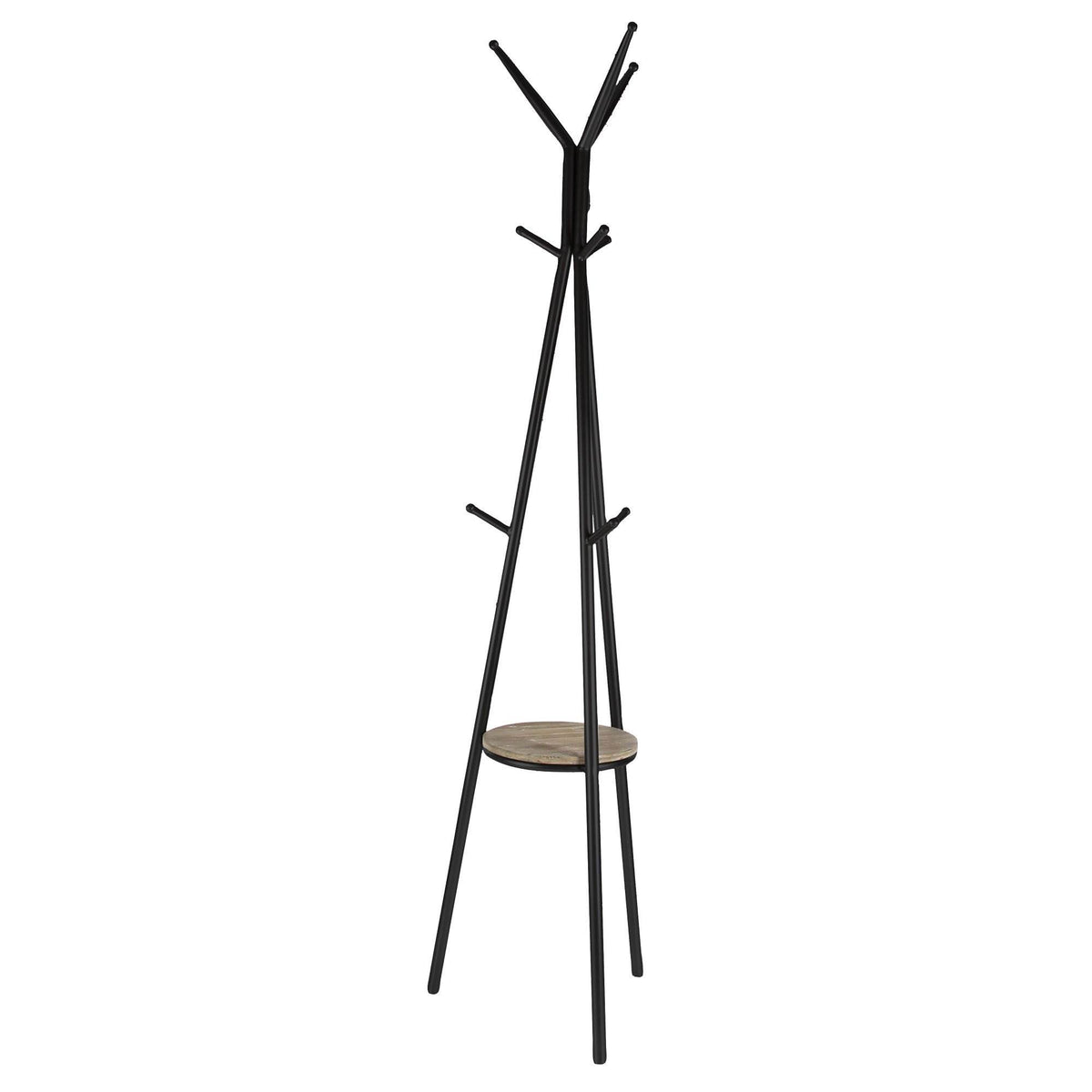 Deco 79 Modern Reflections Metal Tripod Stand Coat Tree and Hat Rack (Open Box)