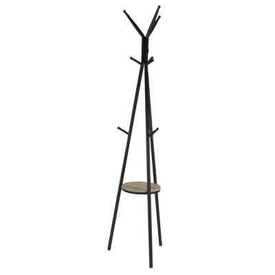 Deco 79 Modern Reflections Metal Tripod Stand Coat Tree and Hat Rack (Open Box)