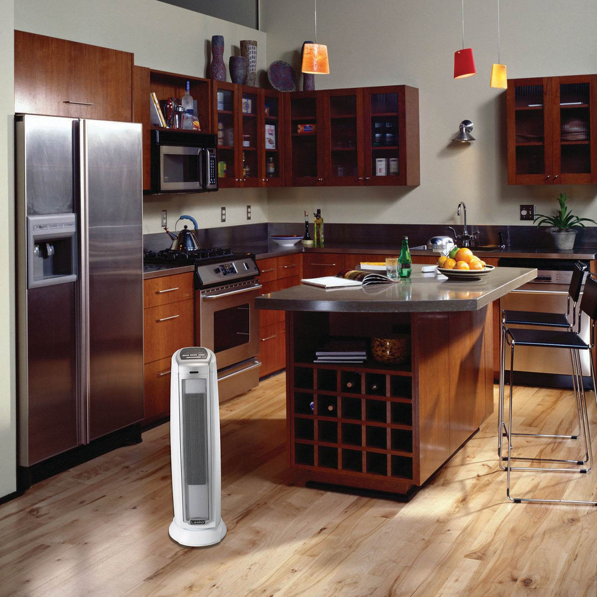 Lasko 1500W Portable Electronic Thermostat Ceramic Tower Space Heater (2 Pack)