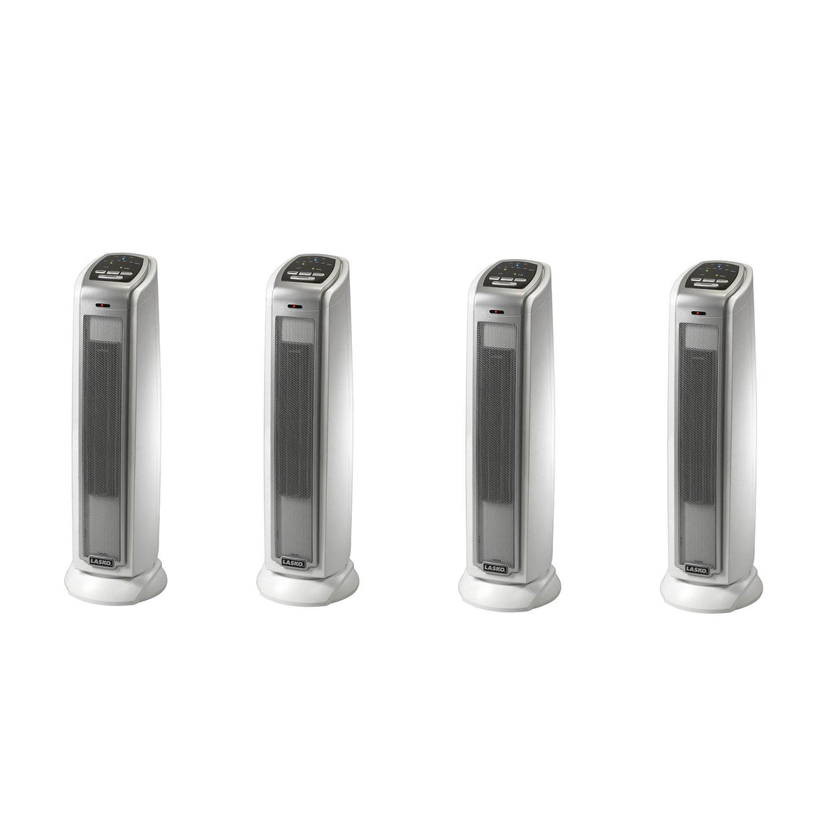Lasko 1500W Portable Electronic Thermostat Ceramic Tower Space Heater (4 Pack)