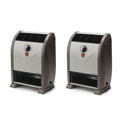 Lasko 1500W Portable Automatic Heat Regulator Floor Air Flow Heater (2 Pack) - VMInnovations